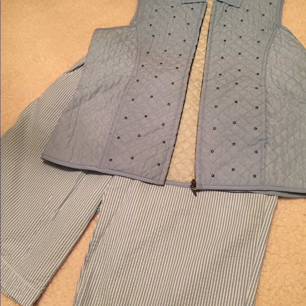 Light Blue Quilted Vest